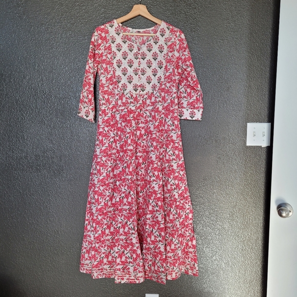 Indian/Pakistani Cotton Anarkali with dupatta - Picture 4 of 4